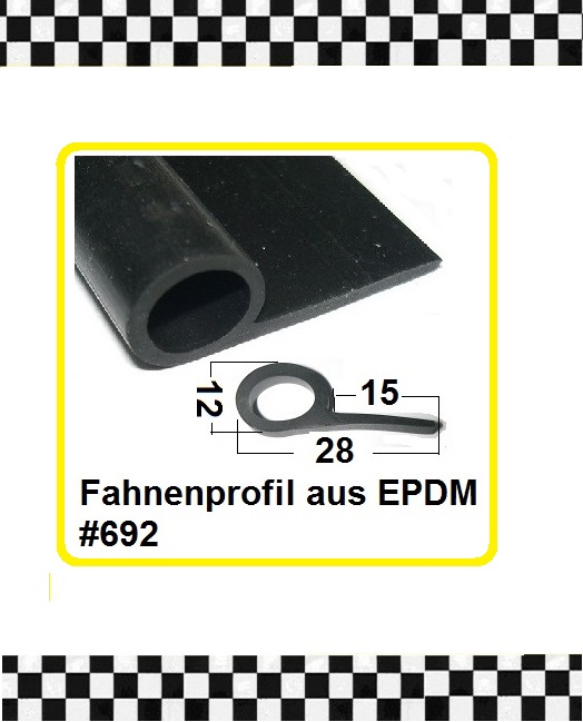 1 Muster Kantenschutz Kantenschutzprofil mit Dichtung  6610.01 aus BERLIN 