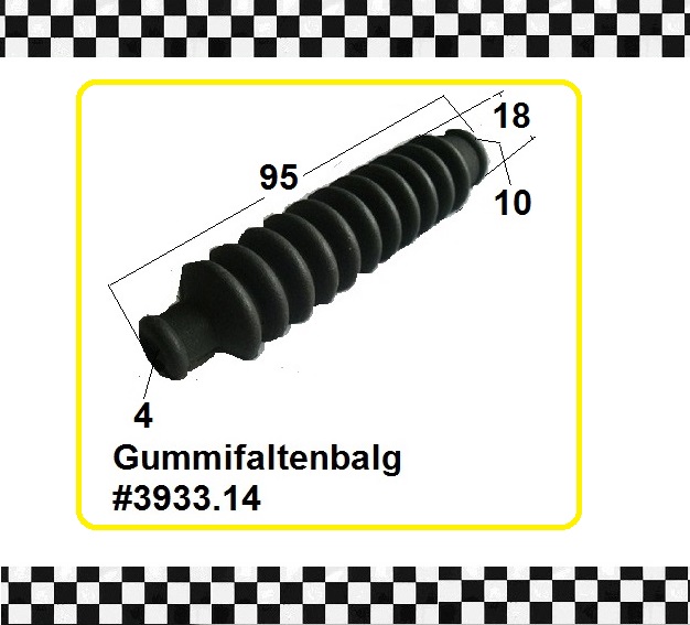 Faltenbalg - Satz Polisport / Faltenbälge / Gummi Schutz 350x41