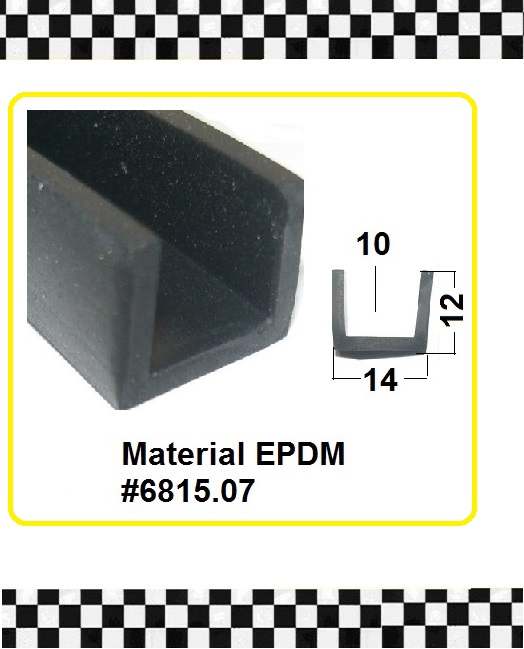 Bild 1 von *MUSTER* Gummi U-Profile EPDM  schwarz ca. 20 cm lang
