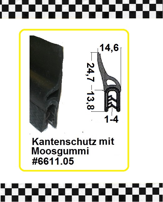 Gummidichtung Gummiprofil 6812.03 aus BERLIN 2m Kantenschutz € 7,30/m 
