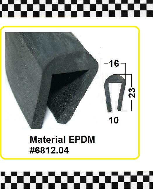Bild 1 von *MUSTER* Gummi U-Profile EPDM schwarz ca. 20 cm lang