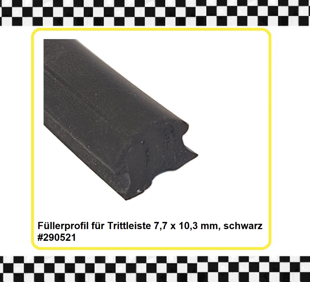 Bild 1 von *MUSTER* Füllerprofil für Trittleiste 7,7 x 10,3 mm, schwarz