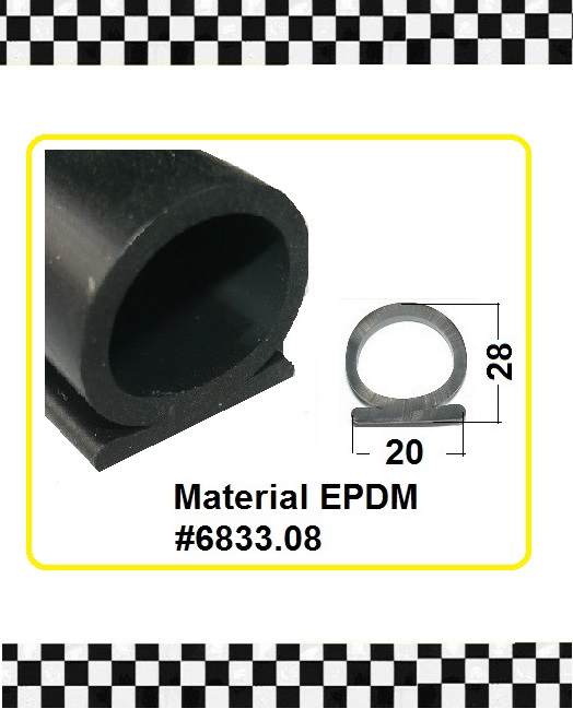 Bild 1 von *MUSTER* Weichgummi Rolltorprofile EPDM schwarz ca. 20 cm lang
