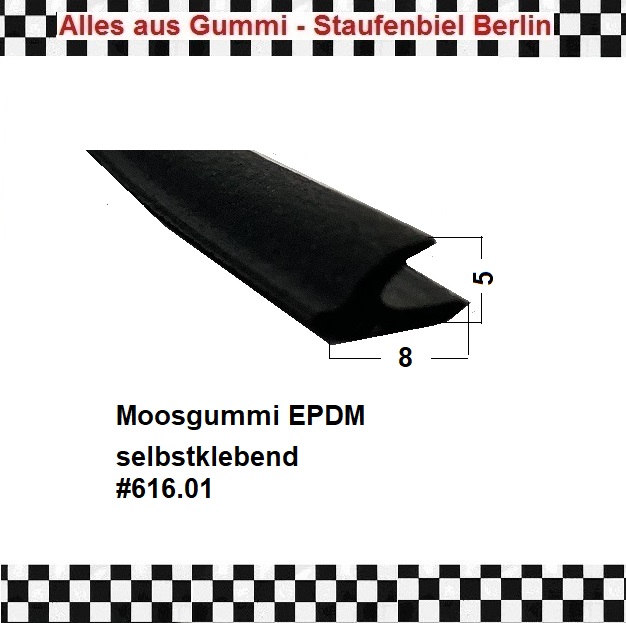 1m Gummistreifen EPDM selbstklebend 50x2mm - staufenbiel-berlin