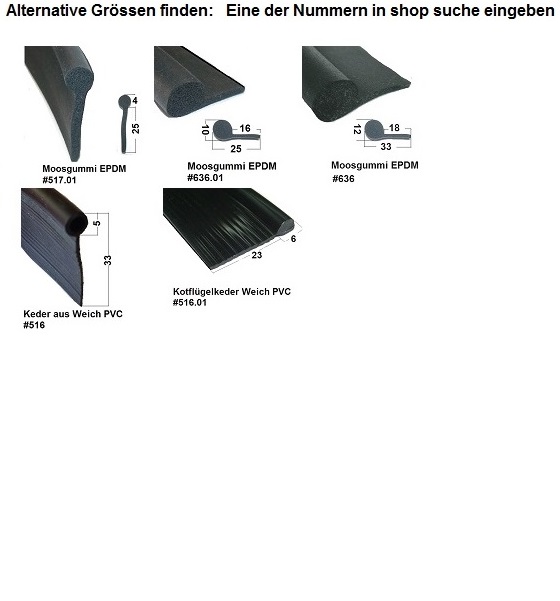 Kantenschutz Kantenschutzprofil mit Dichtung Fahne EPDM Dichtungsprofil  Gummi