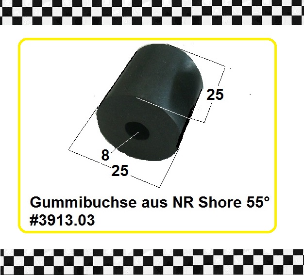 2x Gummibuchse Gummilager Hohlfeder Buchse Gummiformteil 3913.07 aus Berlin 
