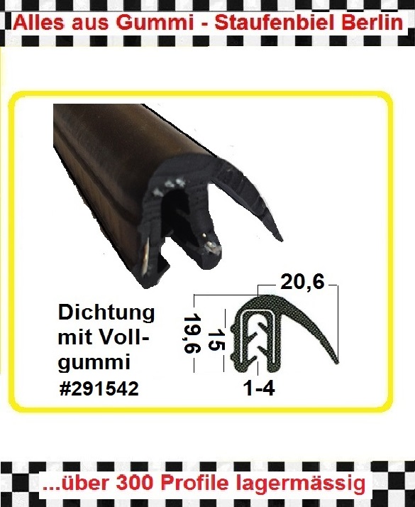 Bild 1 von *MUSTER* Kantenschutz-Profil 1-4 mit seitlicher Lippe (Gista-Profil) ca. 20 cm lang