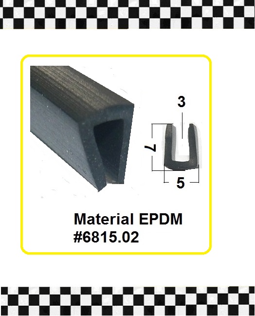 Bild 1 von *MUSTER* Gummi U-Profile EPDM  schwarz ca. 20 cm lang