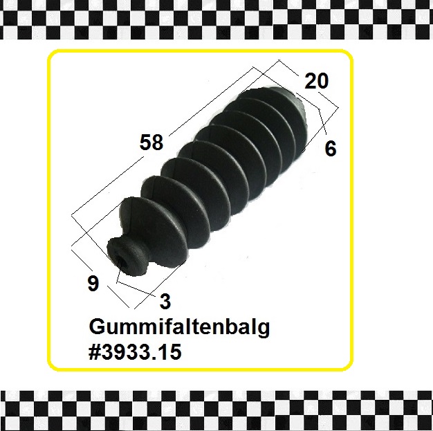 WS · SYSTEM 1x Universal Faltenbalg aus Gummi – 1 Stk flexible