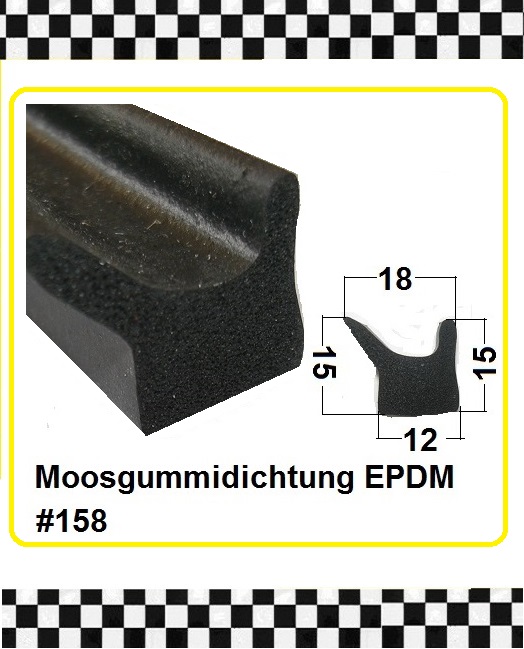 1m MUSTER Moosgummi Türdichtung Gummidichtung 15x15mm 608.99 *A aus BERLIN 