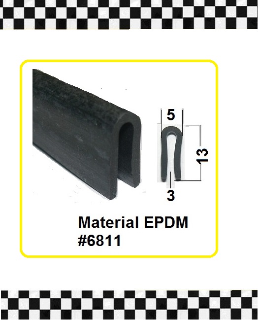 Bild 1 von *MUSTER* Gummi U-Profile EPDM  schwarz ca. 20 cm lang