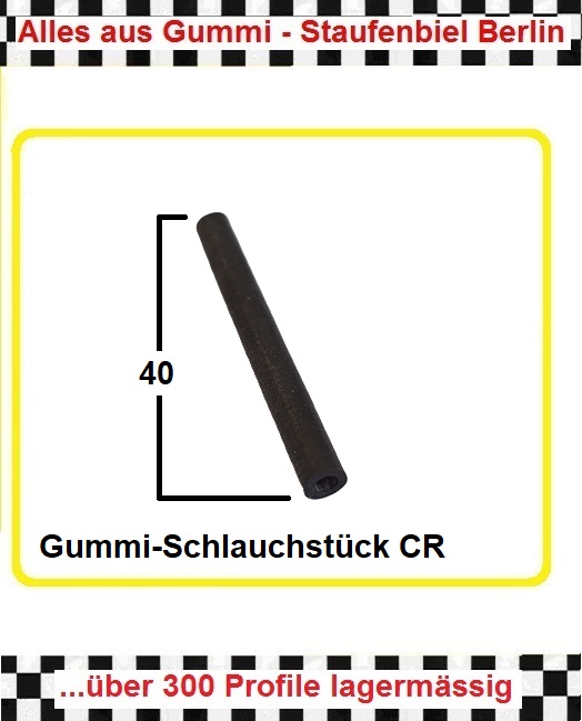 Bild 1 von Gummi-Schlauchstück  Innen-Ø 2,5 mm, Außen-Ø 4,3 mm WS, ca. 40 mm lang