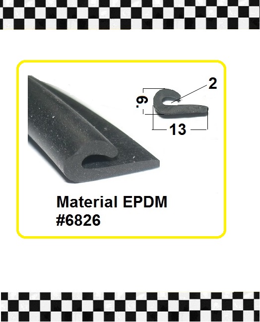 Bild 1 von *MUSTER* Gummi U-Profile EPDM schwarz ca. 20 cm lang