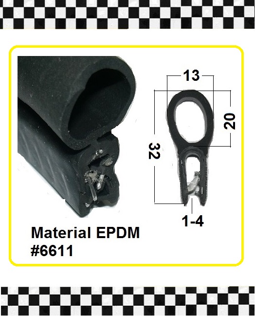 Kantenschutz mit Dichtung 9,5 x 12 mm - Selbstbau Material