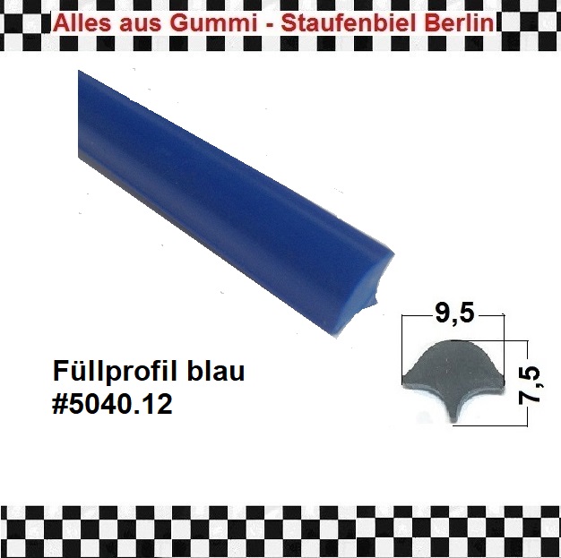 Bild 1 von 1m Füllkeil blau für Scheibenklemmprofil H-Profil