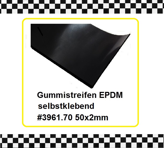 1m Gummistreifen EPDM selbstklebend 50x2mm