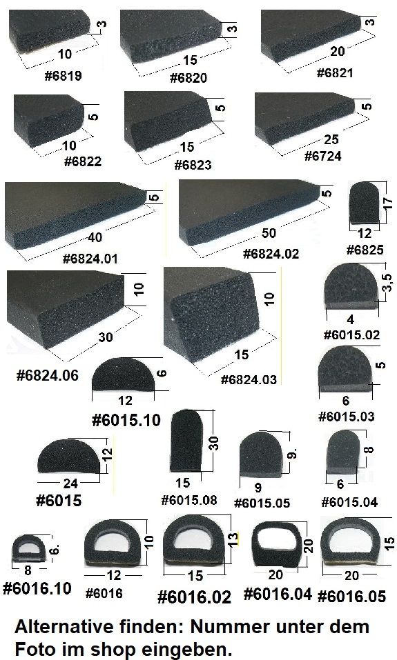 15cm Muster Türdichtung € 13,80/m