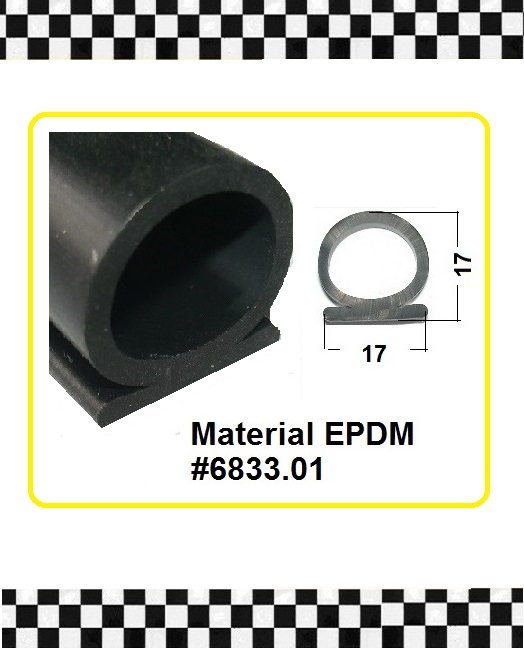 Bild 1 von *MUSTER* Weichgummi Rolltorprofile EPDM schwarz ca. 20 cm lang