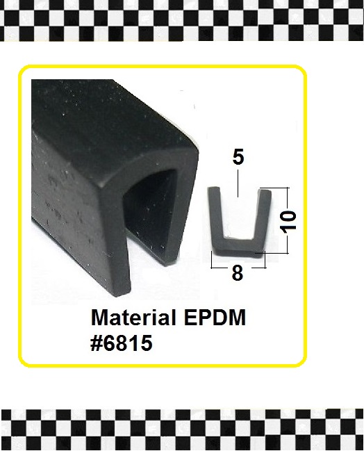 Bild 1 von *MUSTER* Gummi U-Profile EPDM  schwarz ca. 20 cm lang