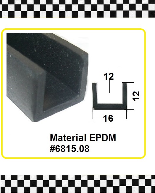 Bild 1 von *MUSTER* Gummi U-Profile EPDM  schwarz ca. 20 cm lang