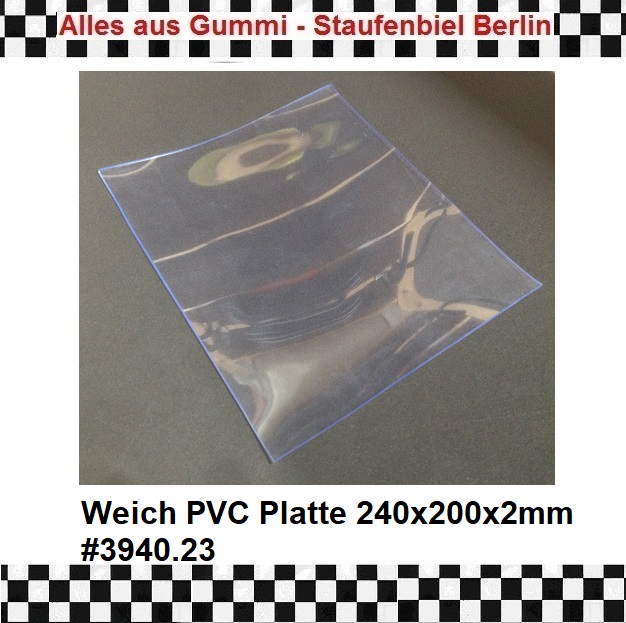 Bild 1 von 1x Weich PVC Platte glasklar 240x200x2mm
