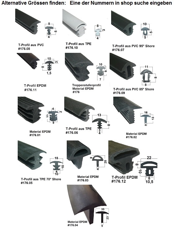 U-Profil 1-2mm Gummi TPE  Beschütze Deine Kanten mit einem U-Profil.