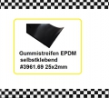 Bild 1 von 2m Gummistreifen EPDM selbstklebend 25x2mm € 2,90/m