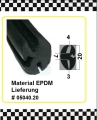 Glasklemmprofil, Klemmbereich 4/3 mm