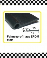 3m Gummi Fahnenprofil Gummikeder € 6,60/m