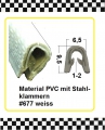 Bild 1 von *MUSTER* PVC-Kantenschutzprofil mit Metalleinlage, 1 - 2 mm Klemmb., weißgrau ca. 20 cm lang