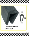 *MUSTER* Gummi U-Profile EPDM schwarz ca. 20 cm lang