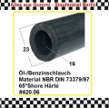 Bild 1 von 1m Benzinschlauch ohne Gewebe innen 16x22,5mm