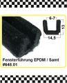 Fensterführung mit Samteinlage 14,5x13mm *Auslaufartikel*
