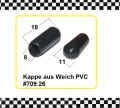 6x Kappe Weich PVC innen 8mm *A