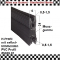 1m Gummi H-Profil