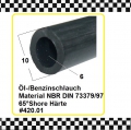1m Benzinschlauch ohne Gewebe innen 6x10mm