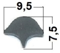 *MUSTER* Füllerprofil Gr. 3 silber für Glasklemmprofil ca. 20 cm lang