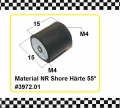 Bild 1 von Gummi-Metall-Puffer / Silentblock 15x15 mm, DxH