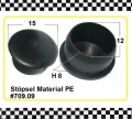 12x Stopfen PVC für 12mm Loch