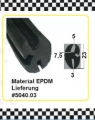 *MUSTER* Glasklemmprofil, Klemmbereich 5/3 mm, ca.20 cm lang