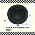 1x  Membranstopfen Gummi für Bohrung 28mm