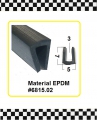 *MUSTER* Gummi U-Profile EPDM  schwarz ca. 20 cm lang