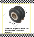 3x Gummitülle mit Buchse