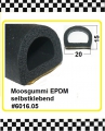 *MUSTER* Moosgummi Halbrundprofile mit Hohlkammer EPDM selbstklebend ca. 15x20 mm ca. 20 cm lang