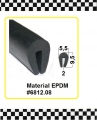 *MUSTER* Gummi U-Profile EPDM 9,5x6,5x2mm schwarz  ca. 20 cm lang
