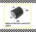 Gummi-Metall-Puffer, NK, 30x30 mm, DxH