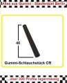 Gummi-Schlauchstück  Innen-Ø 2,5 mm, Außen-Ø 4,3 mm WS, ca. 40 mm lang