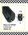 Glasklemmprofil Klemmbereich 5/4,5 mm