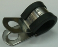 Rohrschelle 10 mm gummiert aus Edelstahl