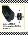 Bild 1 von 15cm Muster Scheibenklemmprofil H.Profil inkl. Füller € 11,95/m